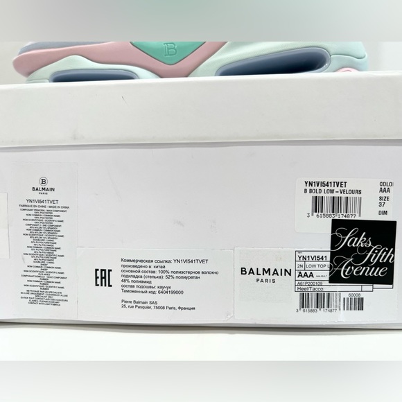 BALMAIN B-Block Colorblock Platform Sneakers - Picture 6 of 12